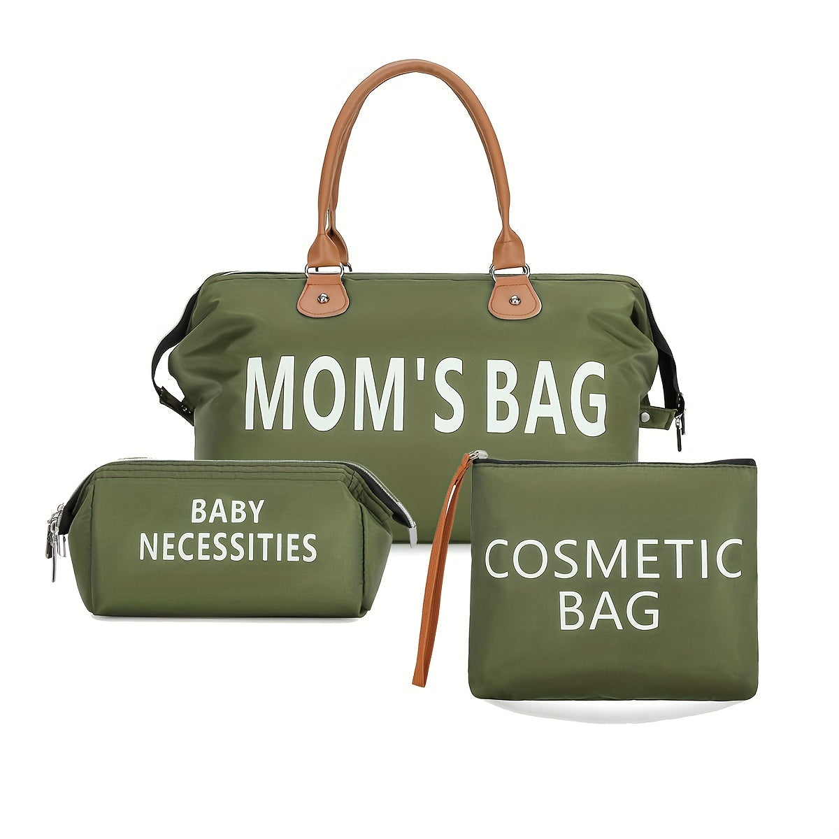 3-Piece Set Large Capacity Multifunctional Travel Bags – Waterproof & Portable Diaper Bag for Moms - Kidzy Market