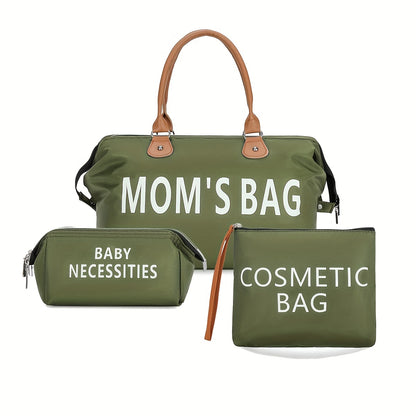 3-Piece Set Large Capacity Multifunctional Travel Bags – Waterproof & Portable Diaper Bag for Moms - Kidzy Market