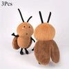 3-Pack Funny Cockroach Plush Toy - Cute Roach Doll Gag Gift & Party Decoration, Soft Polyester Stuffed Novelty Home Decor