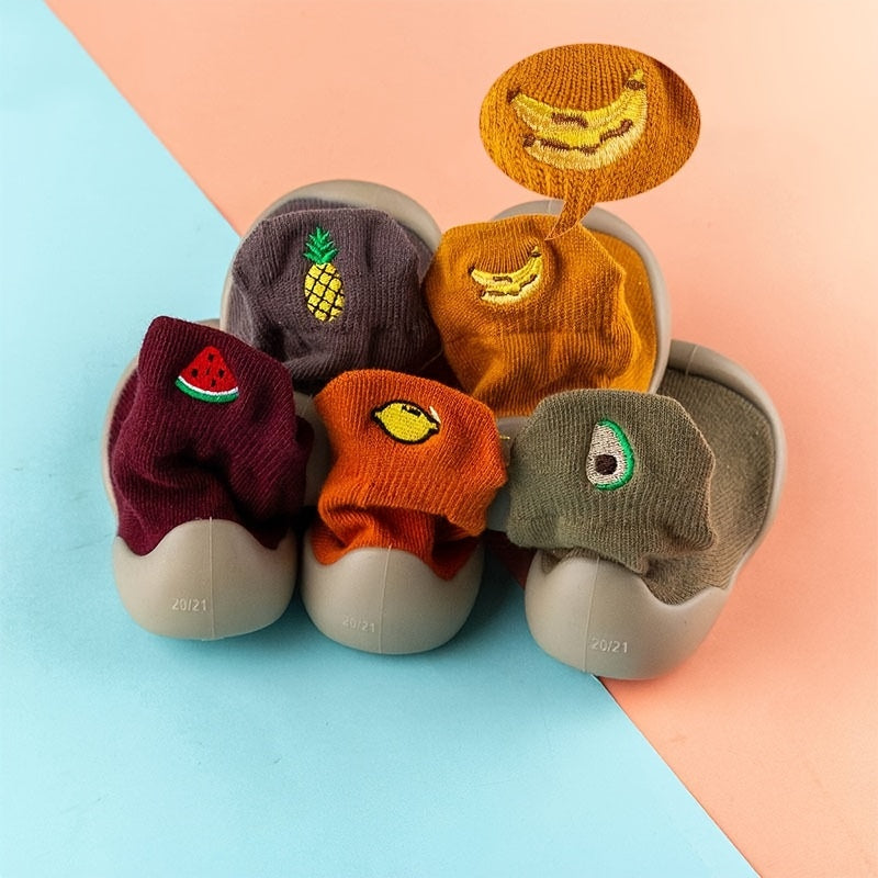 Non-Slip Fruit Print Toddler Baby Socks - Comfortable & Cute Socks for Toddlers