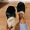 Women's Plush Winter Slippers – Cozy Indoor Home Slippers with Non-Slip PVC Sole, Soft Fabric Upper, Hand Washable