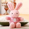 30cm (11.8in) Sweater Rabbit Plush Toy — Soft Fluffy Stuffed Animal, Pastel Blue/Pink/Light Yellow, Comfort Gift