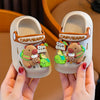 Kids Capybara Cartoon EVA Slides – Lightweight Slip-On Hole-in-Sole Sandals for Boys & Girls, Round Toe