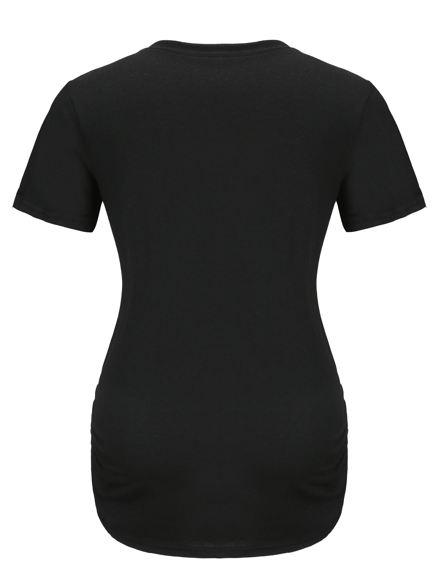 Maternity Casual Cartoon Cute Footprint Print Short Sleeve Slim Fit T-shirt For Summer Pregnancy Gift