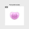 Matte Silicone Baby Pacifier with Protective Cover – Thumb & Cherry Round Soother, Unisex Infant Pacifier, Holiday Gift