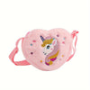 1pc Cute Plush Unicorn Crossbody Bag for Girls - Cartoon Love Design Mobile Phone Bag | Adorable & Stylish Everyday Accessory - Kidzy Market