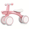 Toddler 4-Wheel Balance Bike (12–24 Months) — Pedal-Free with Adjustable Seat, Removable Basket & Quiet EVA Tires