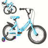 14-Inch Folding Kids Bike with Training Wheels — Classic Unisex, Adjustable Seat & Handlebars, Coaster Brakes, Iron Carbon Alloy Frame (Ages 3–9)