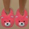 Polar Bear Plush Kids Slippers - Cozy Indoor Slip-On Shoes for Teens & Youth, Blue & Purple Tie-Dye, Warm Fabric, Anti-Slip