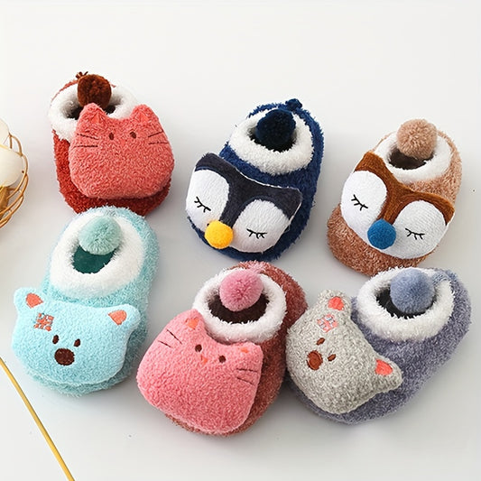 Girls Cute Animal Non-Slip Socks - Fun and Comfortable Socks for Toddlers