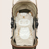 Stroller Seat Cushion with Cute Lion Face – Soft Breathable Car-Seat Style Insert, Universal Fit for Travel Strollers, Grey