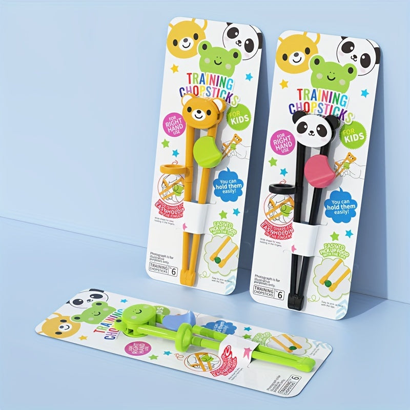 1PC Cartoon Training Chopsticks – Kawaii Learning Chopsticks Helper for Beginners, Kitchen Utensils, Apartment & College Dorm Essentials, Back to School Supplies