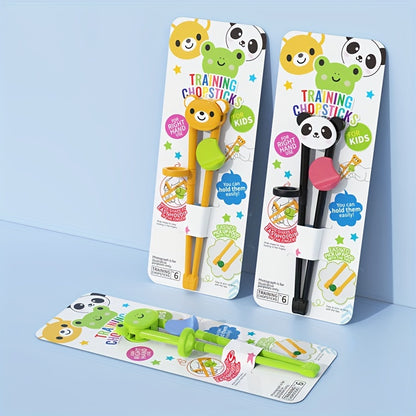 1PC Cartoon Training Chopsticks – Kawaii Learning Chopsticks Helper for Beginners, Kitchen Utensils, Apartment & College Dorm Essentials, Back to School Supplies