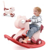 4-in-1 Toddler Rocking Horse & Convertible Balance-Bike Ride-On — Push Handle, 4-Wheel Stable, BPA-Free, 110 lb (50 kg) Capacity, Ages 1–5, White