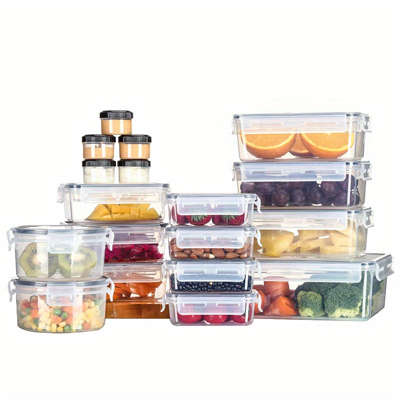 18-Pack Food Storage Containers with Airtight Lids – Leak-Proof Plastic Containers for Kitchen Organization, Meal Prep, and Lunch Storage