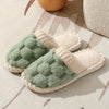 Women's Plush Winter Slippers – Cozy Indoor Home Slippers with Non-Slip PVC Sole, Soft Fabric Upper, Hand Washable