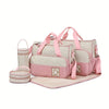 Hot-Selling Fashion Oblique Span Waterproof Mommy Bag 5pcs Set – Large Capacity, Multi-Functional One-Shoulder Bag for Moms, Perfect for Everyday Use & Travel - Kidzy Market