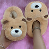 Polar Bear Plush Kids Slippers - Cozy Indoor Slip-On Shoes for Teens & Youth, Blue & Purple Tie-Dye, Warm Fabric, Anti-Slip