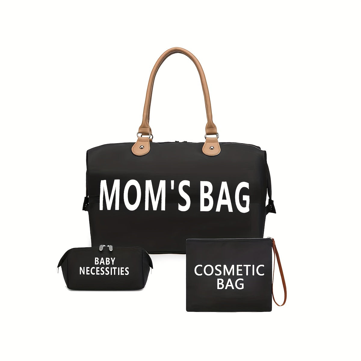 3-Piece Set Large Capacity Multifunctional Travel Bags – Waterproof & Portable Diaper Bag for Moms - Kidzy Market