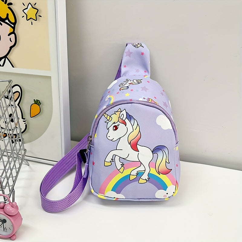 Children's Patterned Chest Bag – Shoulder Crossbody & Simple Waist Bag for Girls - Kidzy Market