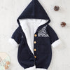 Newborn Boys & Girls Knitted Jumpsuit – Long Sleeve Hooded Romper with Pants (Cozy and Comfortable)