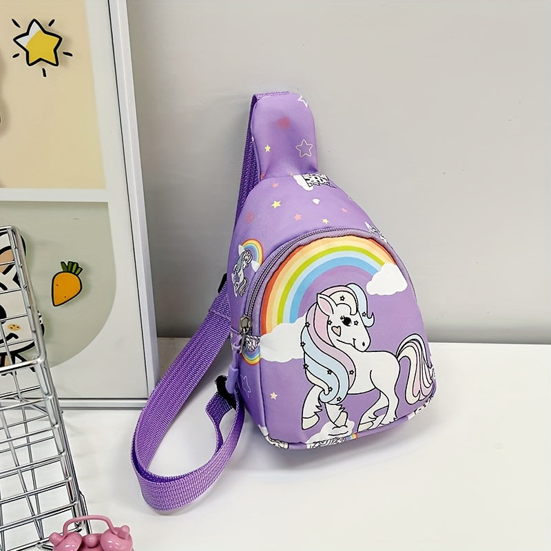 Children's Patterned Chest Bag – Shoulder Crossbody & Simple Waist Bag for Girls - Kidzy Market