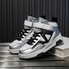Kids High-Top Sneakers with Hook-and-Loop Closure — Vintage Geometric Print, Breathable Non-Slip Running & Casual Shoes for Boys & Girls