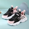 Kids Breathable Mesh Running Shoes — Lightweight Low-Top Sneakers for Boys & Girls, Hook-and-Loop Closure, Striped All-Season EVA Sole