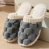 Women's Plush Winter Slippers – Cozy Indoor Home Slippers with Non-Slip PVC Sole, Soft Fabric Upper, Hand Washable