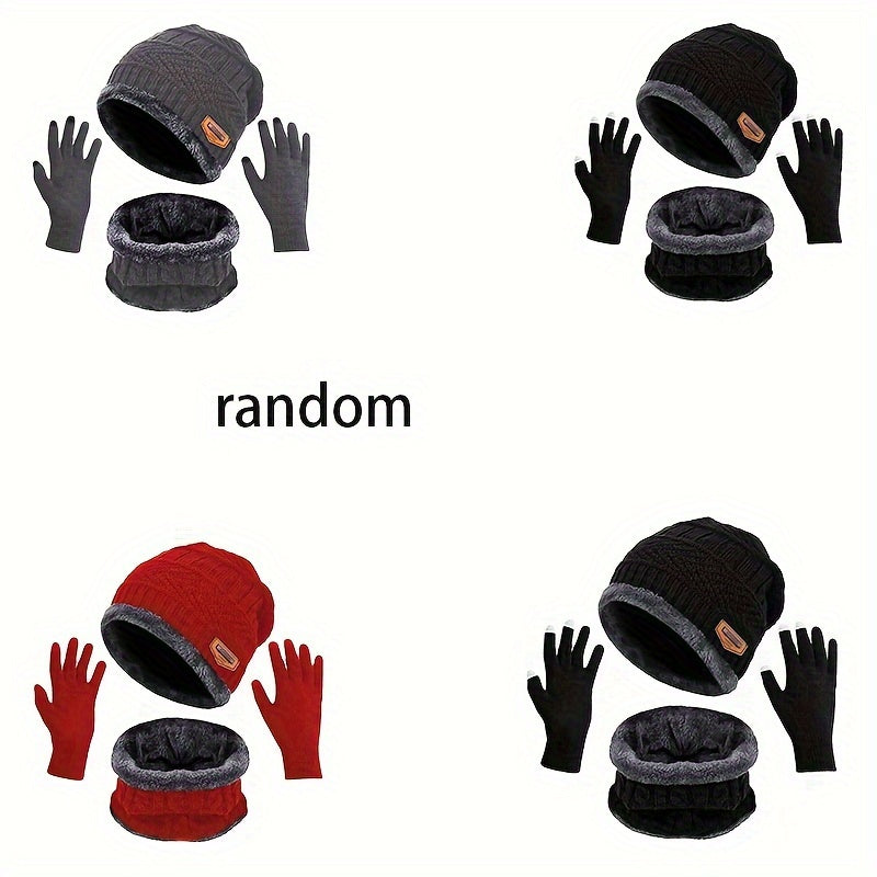 3-Piece Winter Set – Solid Color Hat, Scarf & Gloves Set – Warm & Cozy Cold-Weather Essentials - Kidzy Market