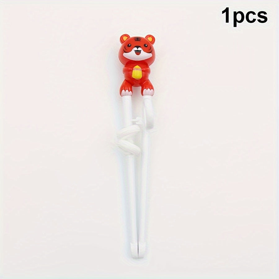 Dinosaur-Shaped Training Chopsticks for Kids – Reusable & Colorful Learning Utensils for Beginners, Easy-Grip Design