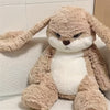 Large Angry Bunny Plush Toy – White & Brown Soft Polyester Stuffed Animal, Cute Cartoon Gift for Kids, Birthday, Wedding Throw, Halloween & Christmas