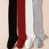 Girls' 4-Pack Striped & Solid Pantyhose - Soft Polyester-Spandex Blend, All-Season