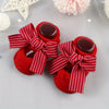 1 Pair New Red Baby Socks with Non-Slip Dots - Infant Anti-Slip Floor Socks | All-Season Knit Fabric Polyester Blend, Hand Wash Only | Suitable for 0-1 Years Old
