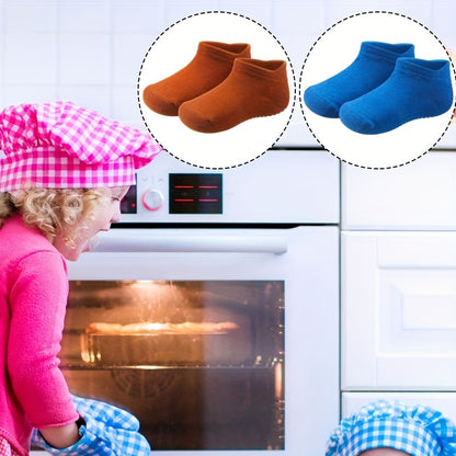10-Pair Youngsters Crawling Safety Set - Non-Slip Knee Pads & Socks for Babies and Toddlers | Assorted Colors