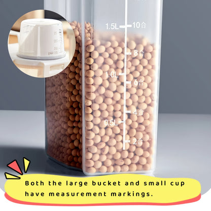 4pcs BPA-Free Plastic Food Storage Containers with Secure Lock – Moisture-Resistant, Clear & Stackable – Ideal for Grains, Nuts, Seeds, and More – Kitchen Organization Essentials