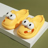 ASHALI Women's Big-Eyed Dog Slip-On Slippers - Cute Breathable EVA Slides for Indoor & Outdoor