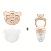 Silicone Baby Food Mold Set – Breast Milk & Popsicle Maker with Fruit & Vegetable Teether, Twist-Up Food Storage Container, Bear-Shaped Ice Tray for Homemade Kids’ Meals