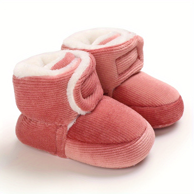 Toddler Baby Girls Booties High-Top Slippers Indoor Crib First Walker Shoes for Winter