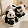 Cute Panda Women's Slippers for Couples - Cozy Indoor Slip-On House Shoes, Plush Fabric & EVA Sole for Autumn/Winter