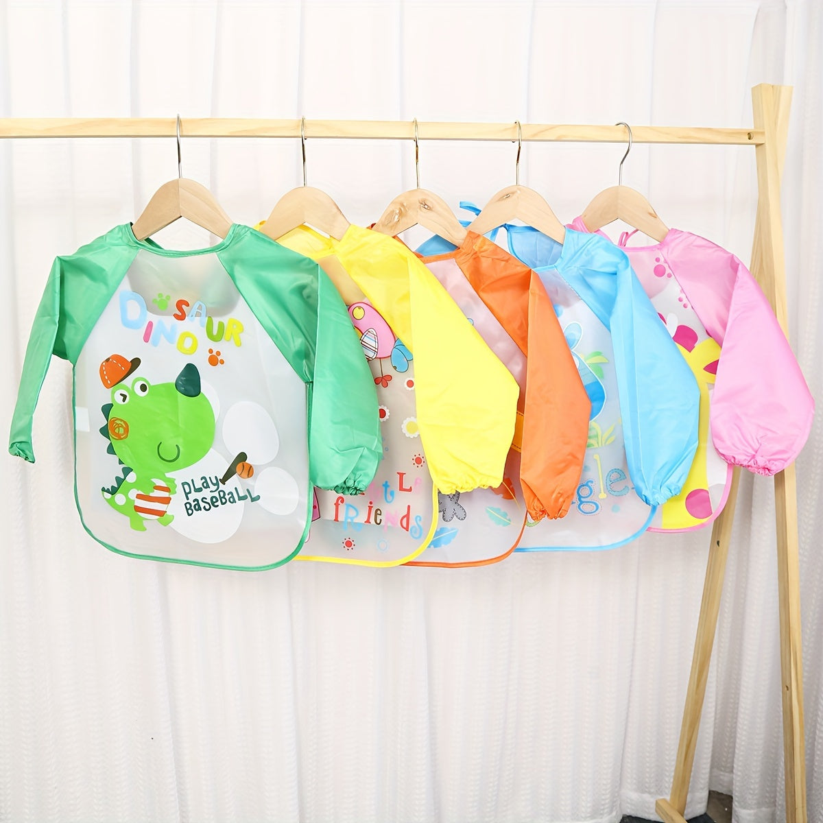 Waterproof Baby Eating Cover & Art Smock – Lightweight Long-Sleeve Bib for Toddlers (Spring & Autumn Style) - Kidzy Market