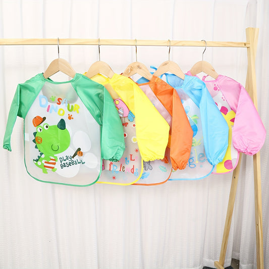 Waterproof Baby Eating Cover & Art Smock – Lightweight Long-Sleeve Bib for Toddlers (Spring & Autumn Style) - Kidzy Market