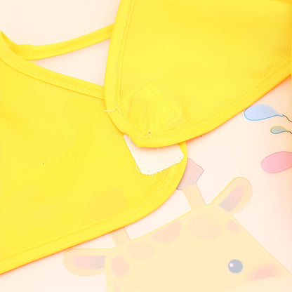 Waterproof Long-Sleeve Baby Smock – Reversible Cartoon Feeding Bib Apron for Toddlers & Kids - Kidzy Market