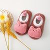Kids Cartoon Animal Non-Slip Slippers, Knit All-Season – 1 Pair (98% Polyester/2% Spandex), Hand Wash