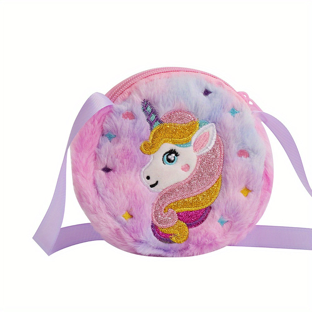 Cartoon Unicorn Crossbody Bag & Coin Purse for Girls – Colorful Tie-Dye Design - Kidzy Market
