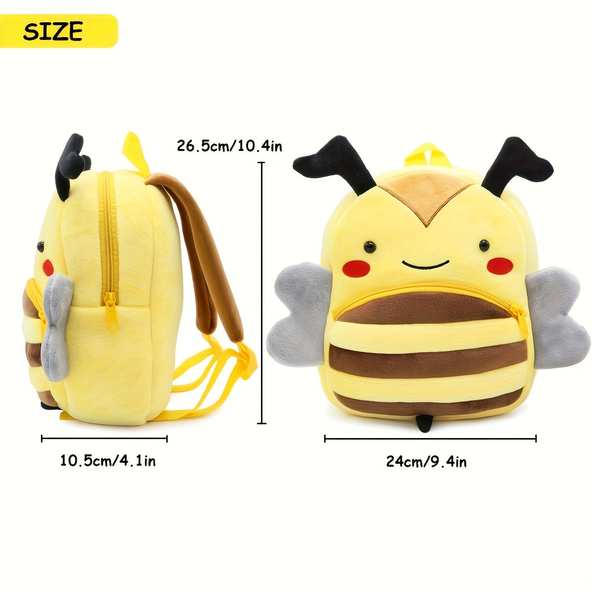 1PC Toddler Plush Cartoon Backpack – Cute & Lightweight Mini Travel Bag for Kids, Boys & Girls - Kidzy Market
