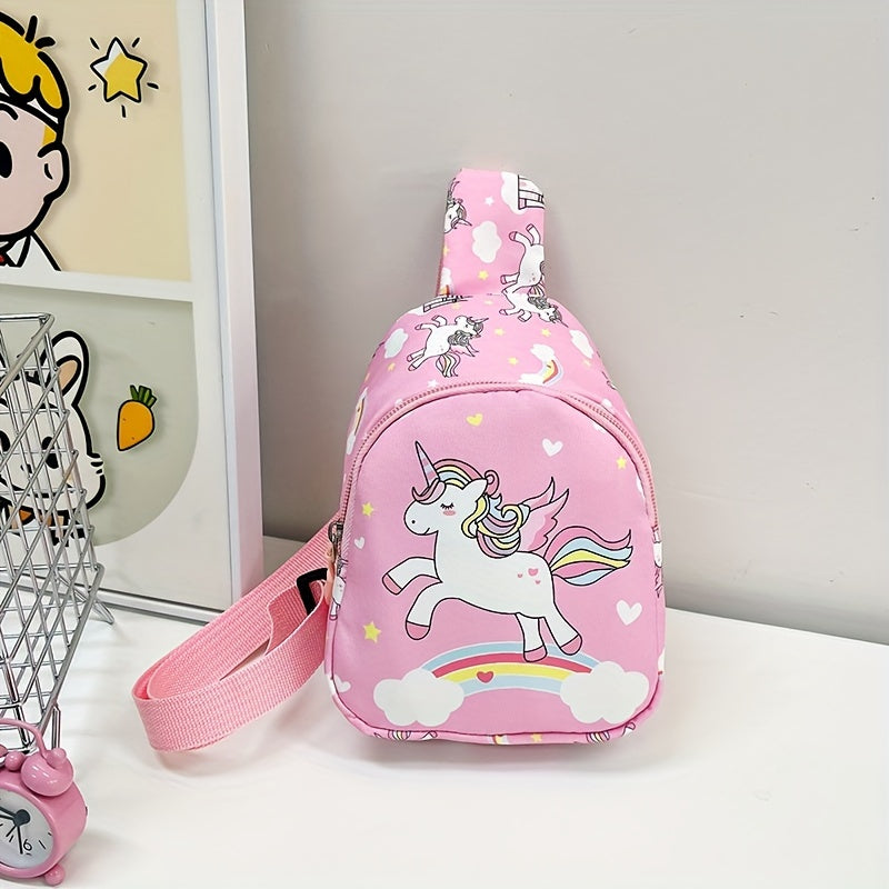 Children's Patterned Chest Bag – Shoulder Crossbody & Simple Waist Bag for Girls - Kidzy Market