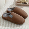 Women's Plush Slip-On Winter Slippers - Soft Fabric Upper, Non-Slip Rubber Sole, Hand-Washable Indoor House Shoes