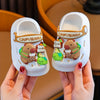 Kids Capybara Cartoon EVA Slides – Lightweight Slip-On Hole-in-Sole Sandals for Boys & Girls, Round Toe