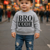 2-Piece Boys' Long-Sleeve Letter Sweatshirt & Ripped Jeans Set - Casual Fall/Winter Outdoor Outfit for Baby Boys 0-3 Years (0-36 Months)